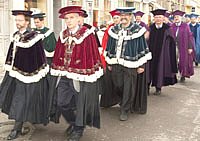 the academic senate with historical robes