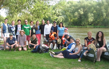 Kanu trip on the Saale river 